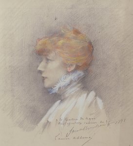 Sarah Bernhardt (1844-1923) 1891 (pastelli paperille)